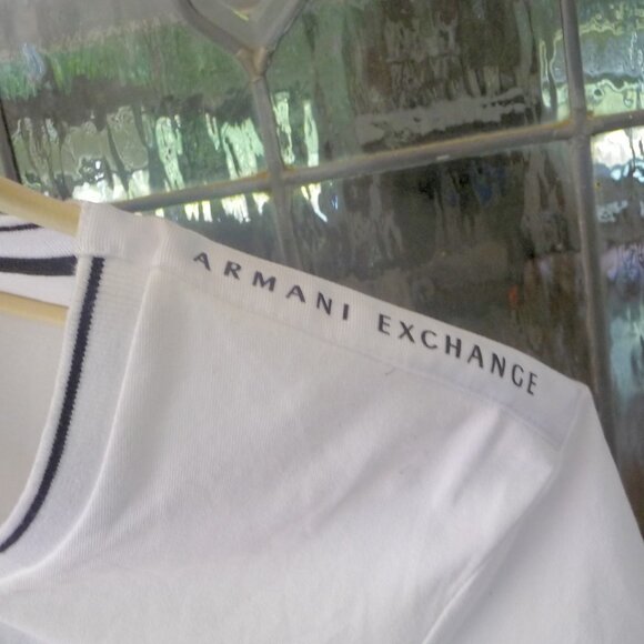 ARMANI EXCHANGE A/X WHITE SHIRT MEDIUM SLIM FIT - Picture 3 of 12